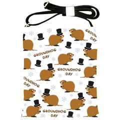 Groundhog Day Pattern Shoulder Sling Bag by Valentinaart