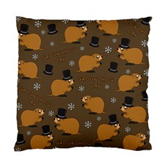 Groundhog Day Pattern Standard Cushion Case (two Sides) by Valentinaart