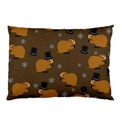 Groundhog Day Pattern Pillow Case by Valentinaart