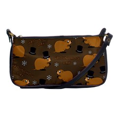 Groundhog Day Pattern Shoulder Clutch Bag by Valentinaart