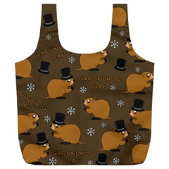 Groundhog Day Pattern Full Print Recycle Bag (xl) by Valentinaart