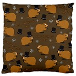 Groundhog day pattern Standard Flano Cushion Case (One Side) Front