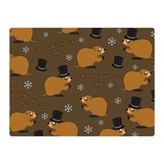 Groundhog Day Pattern Double Sided Flano Blanket (mini)  by Valentinaart