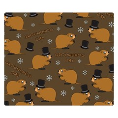 Groundhog Day Pattern Double Sided Flano Blanket (small)  by Valentinaart