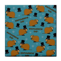 Groundhog Day Pattern Tile Coasters by Valentinaart