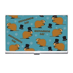 Groundhog day pattern Business Card Holder