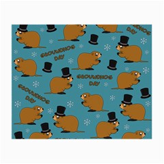 Groundhog day pattern Small Glasses Cloth (2-Side)