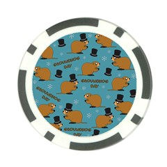 Groundhog day pattern Poker Chip Card Guard (10 pack)