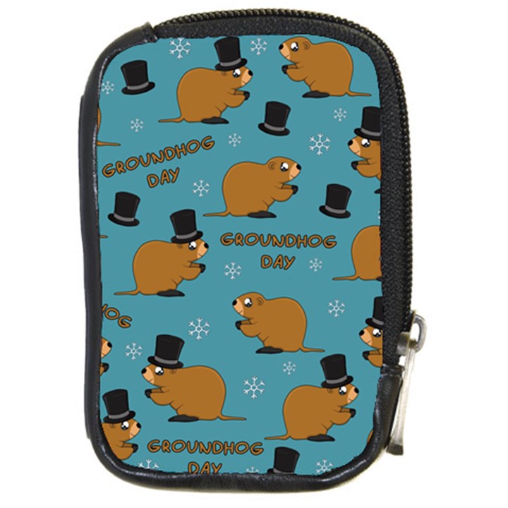 Groundhog day pattern Compact Camera Leather Case