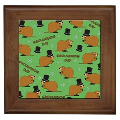 Groundhog Day Pattern Framed Tiles by Valentinaart