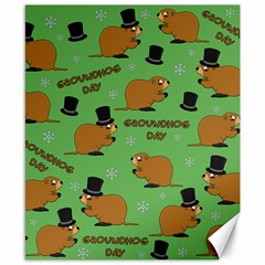 Groundhog Day Pattern Canvas 8  X 10  by Valentinaart