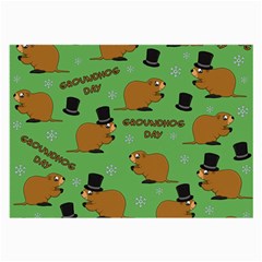 Groundhog Day Pattern Large Glasses Cloth (2-side)