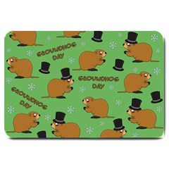 Groundhog Day Pattern Large Doormat 