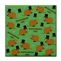 Groundhog Day Pattern Face Towel