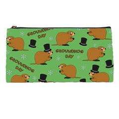 Groundhog Day Pattern Pencil Cases by Valentinaart