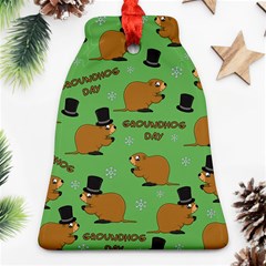 Groundhog Day Pattern Bell Ornament (two Sides)