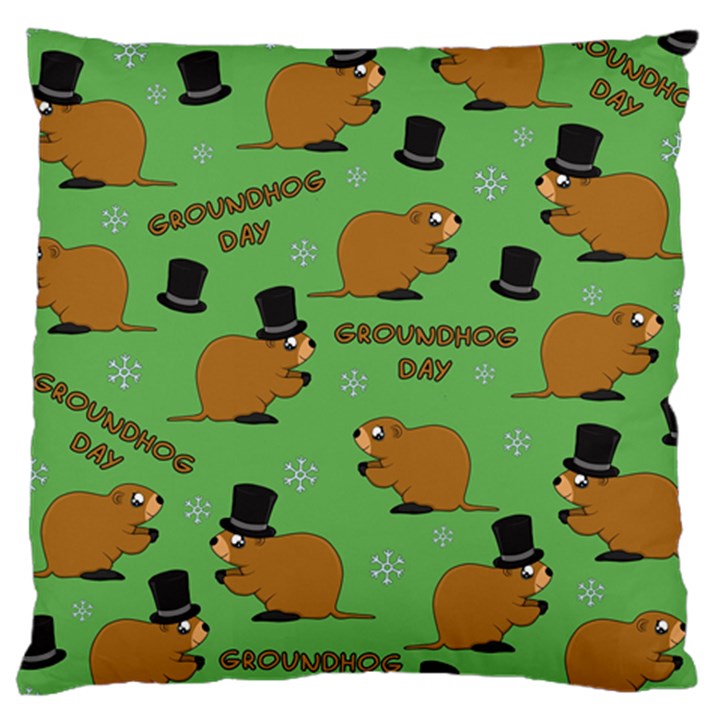 Groundhog day pattern Large Cushion Case (Two Sides)