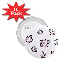 Plum Seamless Flower 1.75  Buttons (10 pack)