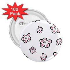 Plum Seamless Flower 2.25  Buttons (100 pack) 