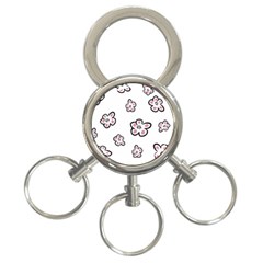 Plum Seamless Flower 3-ring Key Chains by Mariart