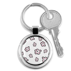 Plum Seamless Flower Key Chains (round)  by Mariart