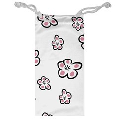 Plum Seamless Flower Jewelry Bag