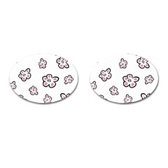 Plum Seamless Flower Cufflinks (oval) by Mariart