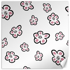 Plum Seamless Flower Canvas 12  x 12 