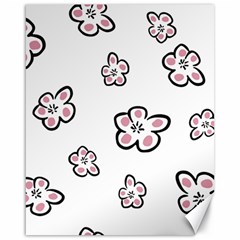 Plum Seamless Flower Canvas 16  x 20 