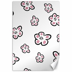 Plum Seamless Flower Canvas 24  x 36 