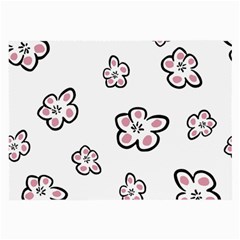 Plum Seamless Flower Large Glasses Cloth by Mariart