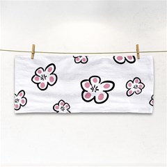 Plum Seamless Flower Hand Towel by Mariart