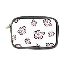 Plum Seamless Flower Coin Purse