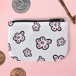 Plum Seamless Flower Mini Coin Purse Back