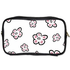 Plum Seamless Flower Toiletries Bag (one Side) by Mariart