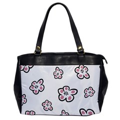 Plum Seamless Flower Oversize Office Handbag by Mariart