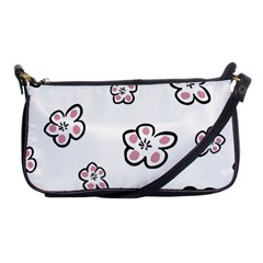 Plum Seamless Flower Shoulder Clutch Bag