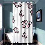 Plum Seamless Flower Shower Curtain 36  x 72  (Stall)  Curtain(36 X72 ) - 33.26 x66.24  Curtain(36 X72 )