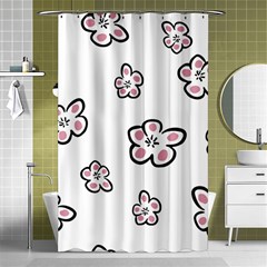 Plum Seamless Flower Shower Curtain 48  X 72  (small)  by Mariart