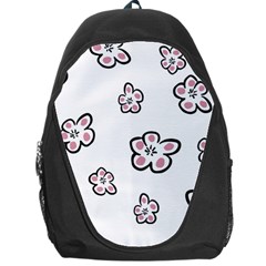 Plum Seamless Flower Backpack Bag