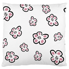 Plum Seamless Flower Standard Flano Cushion Case (one Side) by Mariart