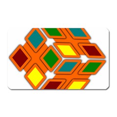 Shape Plaid Magnet (rectangular) by Mariart