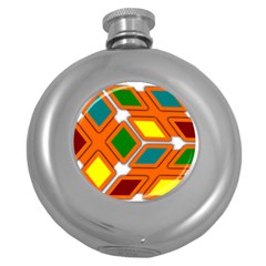 Shape Plaid Round Hip Flask (5 Oz)