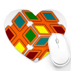 Shape Plaid Heart Mousepads by Mariart