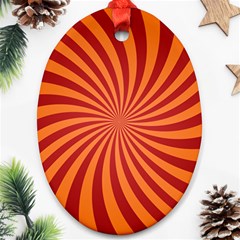 Spiral Swirl Background Vortex Ornament (oval) by Mariart