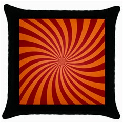 Spiral Swirl Background Vortex Throw Pillow Case (black) by Mariart