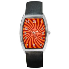 Spiral Swirl Background Vortex Barrel Style Metal Watch by Mariart