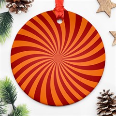 Spiral Swirl Background Vortex Round Ornament (two Sides) by Mariart