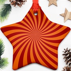 Spiral Swirl Background Vortex Star Ornament (two Sides) by Mariart