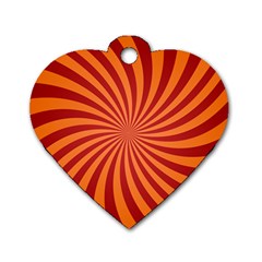 Spiral Swirl Background Vortex Dog Tag Heart (one Side) by Mariart